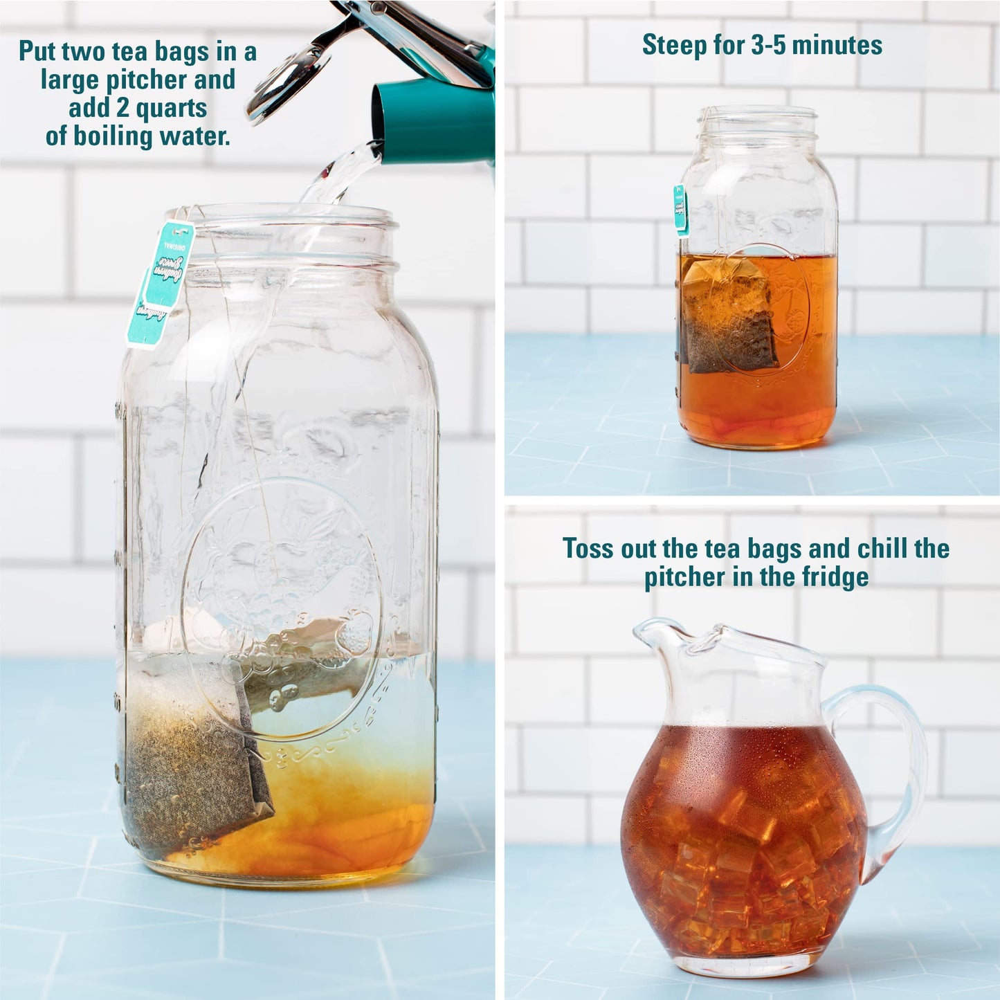 Southern Breeze Hot Brew Sweet Tea Original Iced Tea with Black Tea and Zero Carbs Zero Sugar 22 Individually Wrapped Family Size Tea Bags Pack of 2