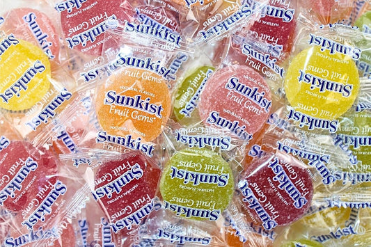 Sunkist Fruit Gems 15Lbs Klub Bulk Snacks Individually Wrapped Assorted Flavors Soft Sugar DustedBulk Candy Made With Real Fruit Juices 24Oz