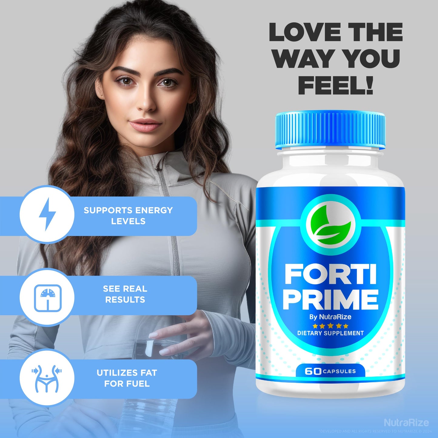 Forti Prime Capsules, Official FortiPrime Health-Supporting Formula, All Natural Weight Loss Supplement to Achieve Body and Fitness Goals, Detox Vitamin Pills, Keto Reviews (60 Capsules)
