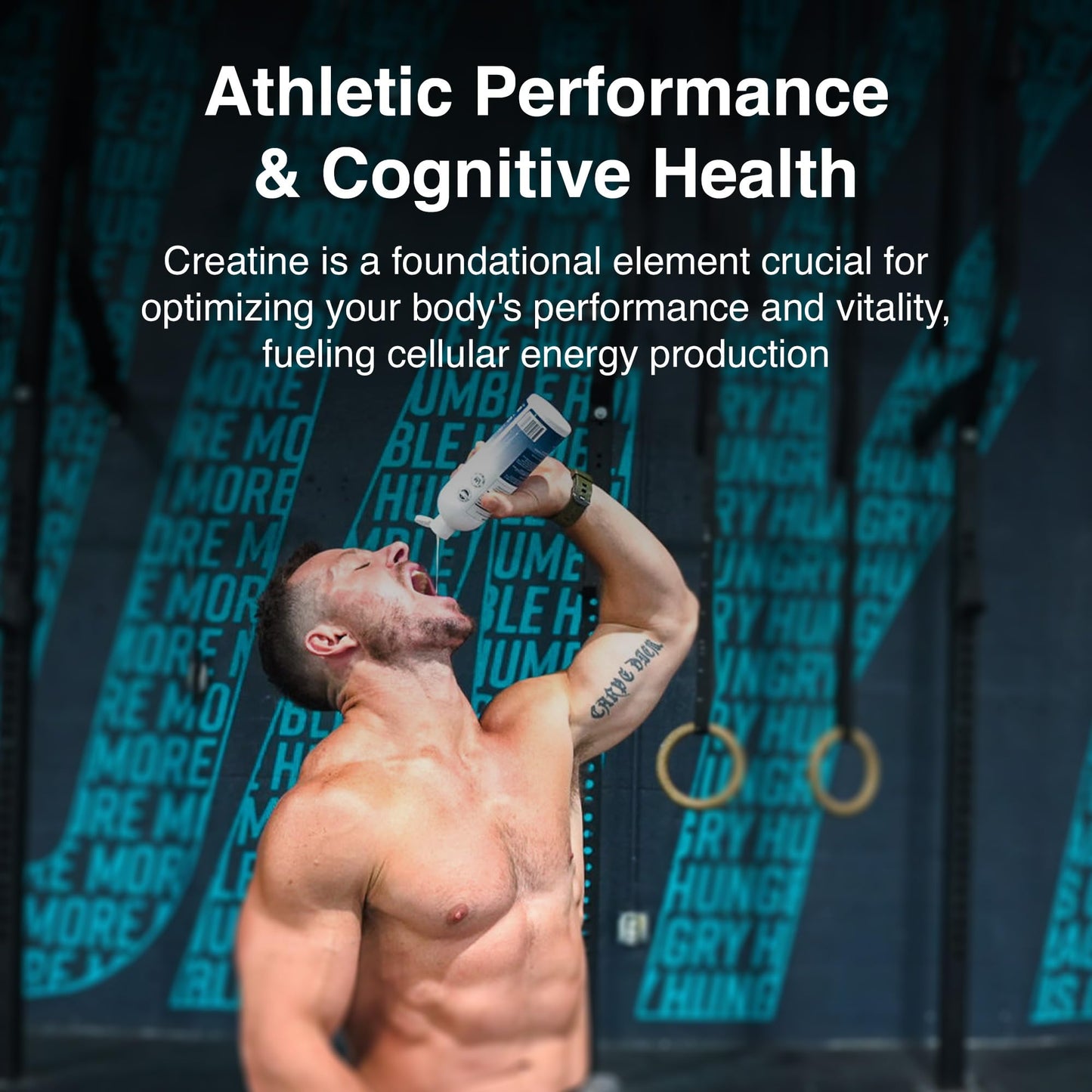 Rho Nutrition Liposomal Creatine Monohydrate - Ultra High Absorption Liquid Creatine Supplement - Promotes Lean Muscle Mass & Recovery, Supports Brain Function & Enhances Cellular Energy Production