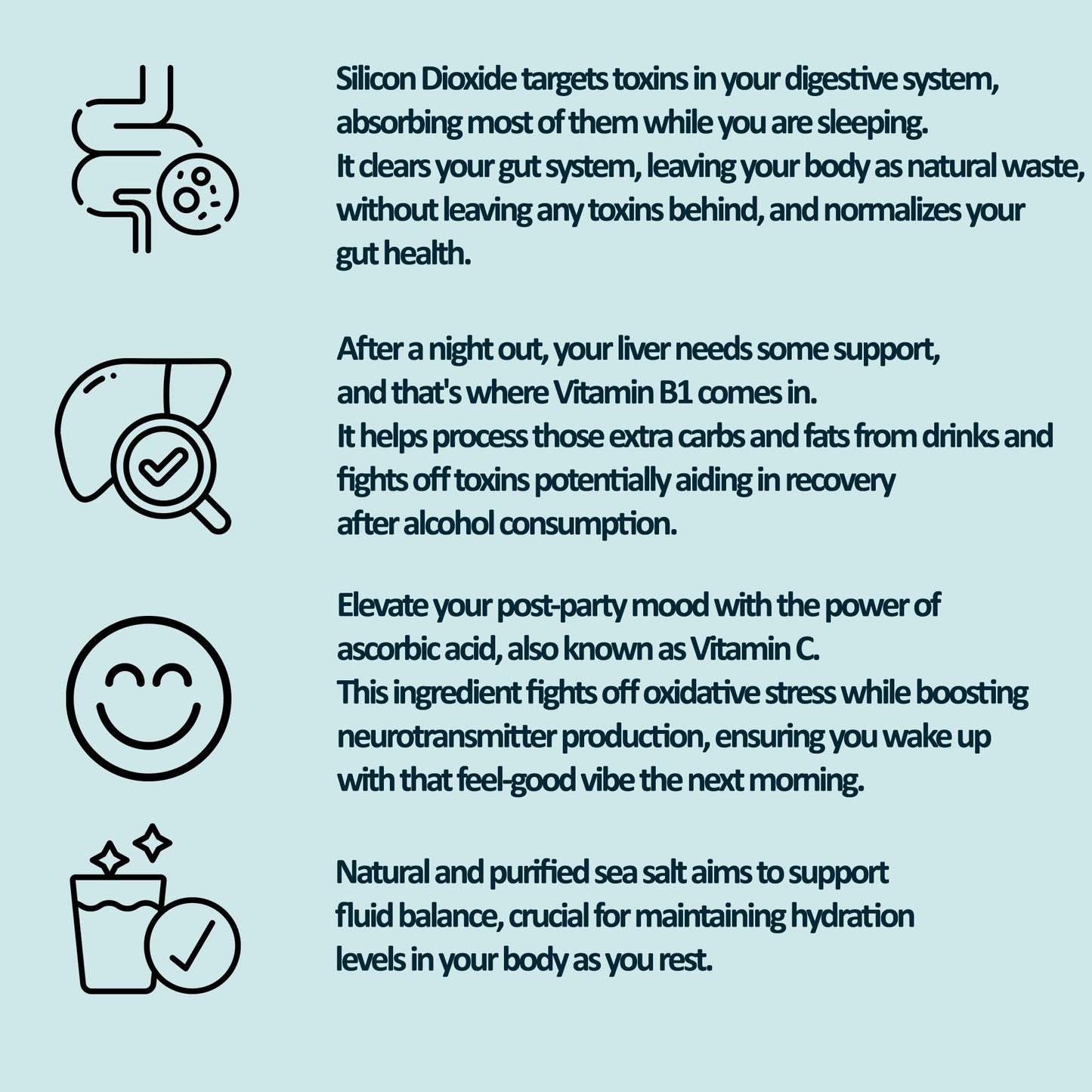 DIETARY SOLUTIONS Clear Morning - Revolutionary After-Drinking Recovery Mix | Magical Morning Wellness Formula & Hydration Support | Detox with Silicon Dioxide