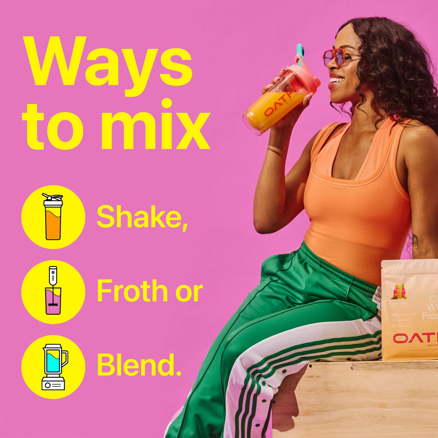 OATH NUTRITION - Clear Whey Protein - 18 Servings - Frosty Lemonade