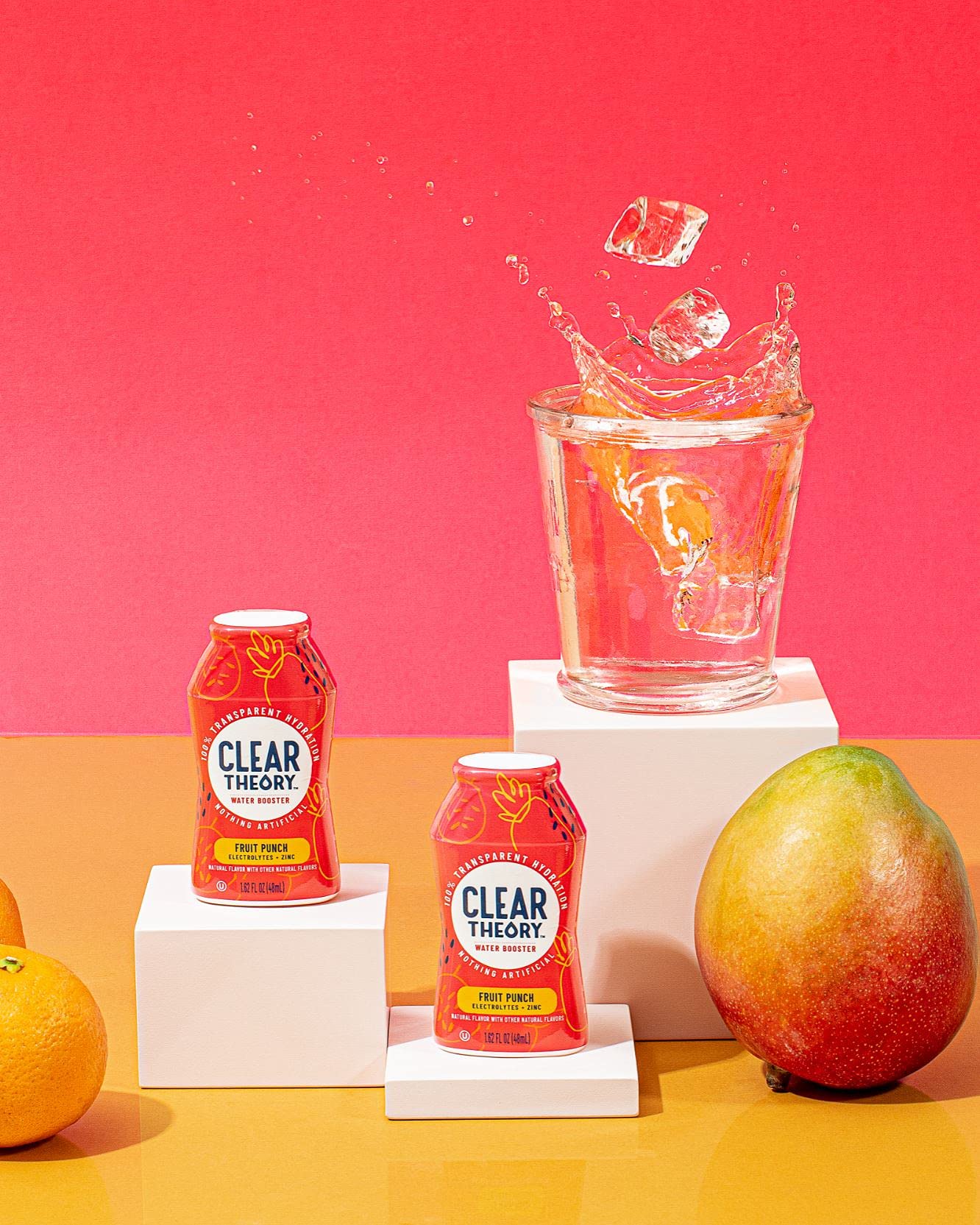 Clear Theory Water Flavoring Drops with Electrolytes Water Enhancer Liquid Flavored Water Drink Mix Hydration for Kids Vegan Gluten Free Low Calorie Fruit Punch 4 Pack 162 Fl Oz Bottles