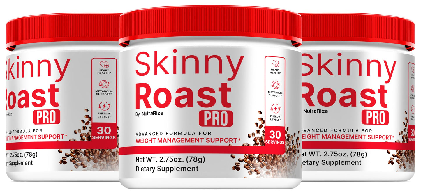 (3 Pack) Skinny Roast Pro - Premium Powder Formula for Overall Health & Fitness, SkinnyRoast Pro to Support Healthy Lifestyle & Maintain Energy, Official Skinny Roast Pro In A Jar Review (90 Servings)