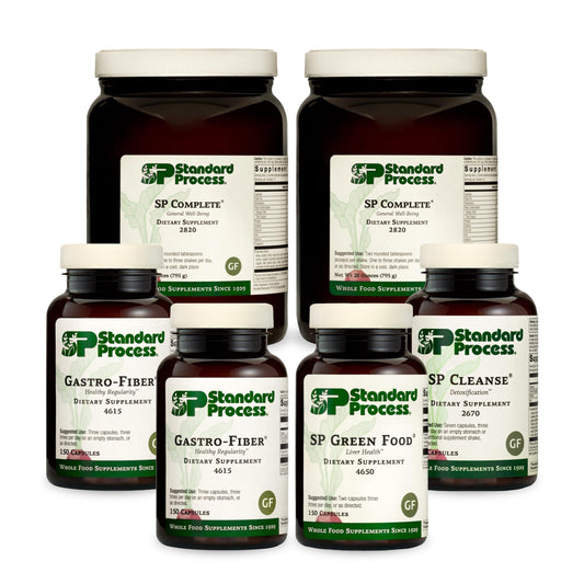 Standard Process Purification Kit with SP Complete and Gastro-Fiber - Detox and Liver Support with Milk Thistle, Whey Protein, Fiber, Choline, and Calcium