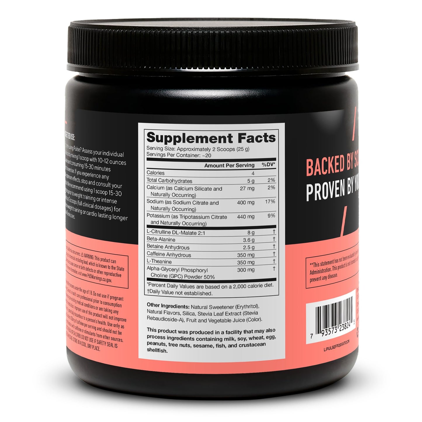 LEGION Pulse Pre Workout Supplement - All Natural Nitric Oxide Preworkout Drink to Boost Energy, Creatine Free, Naturally Sweetened, Beta Alanine, Citrulline, Alpha GPC (Fruit Punch)