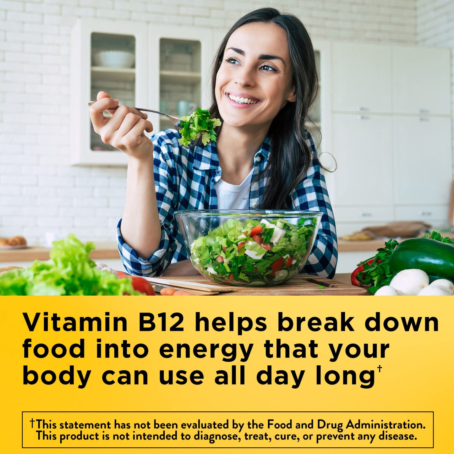 Nature Made Vitamin B12 500 mcg, Dietary Supplement for Energy Metabolism Support, 200 Tablets, 200 Day Supply