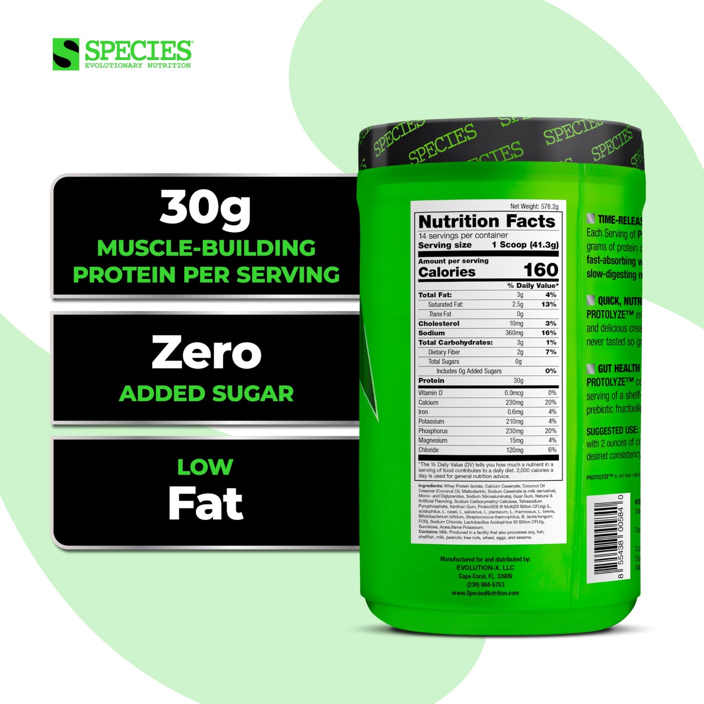 Species Nutrition Protolyze Protein Pudding, 30 Grams of Muscle Building Protein Powder, Low Calorie & Carb, Zero Sugar, Vanilla