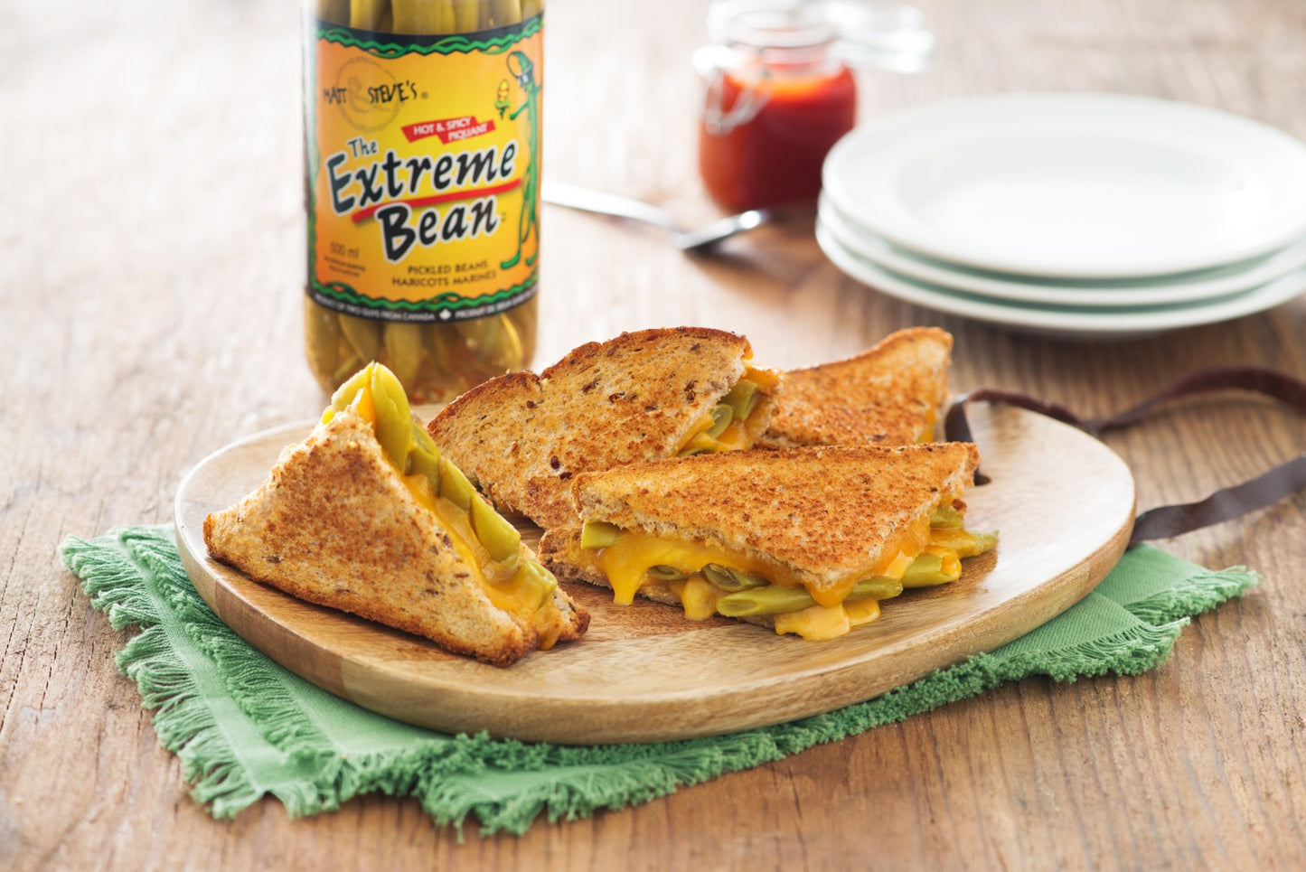 The Extreme Bean  Hot  Spicy Pickled Green Beans 33 oz 3 pack