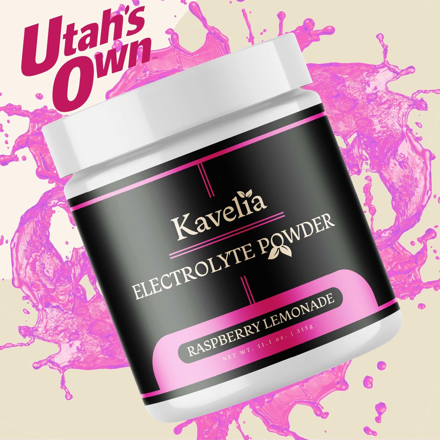 Kavelia Ultra Premium Electrolyte Powder Keto Diet - Essential Minerals, Including Calcium, Magnesium, and Potassium, with Vitamins C, D3, and K2 (Regular, Rasberry Lemonade)
