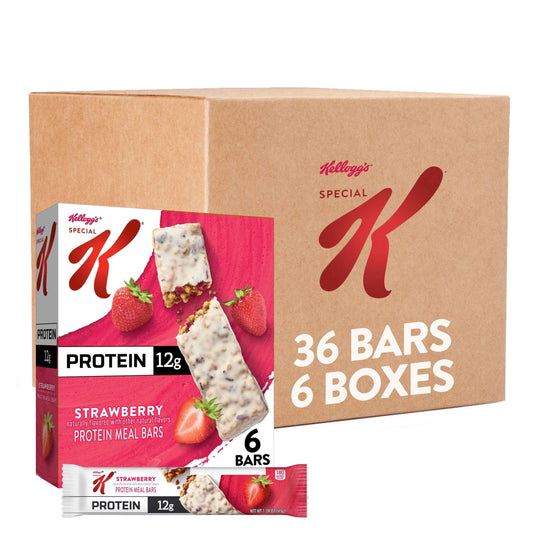 Special K Protein Meal Bars 12g of Protein Good Source of Fiber Strawberry 6 Boxes 36 Bars