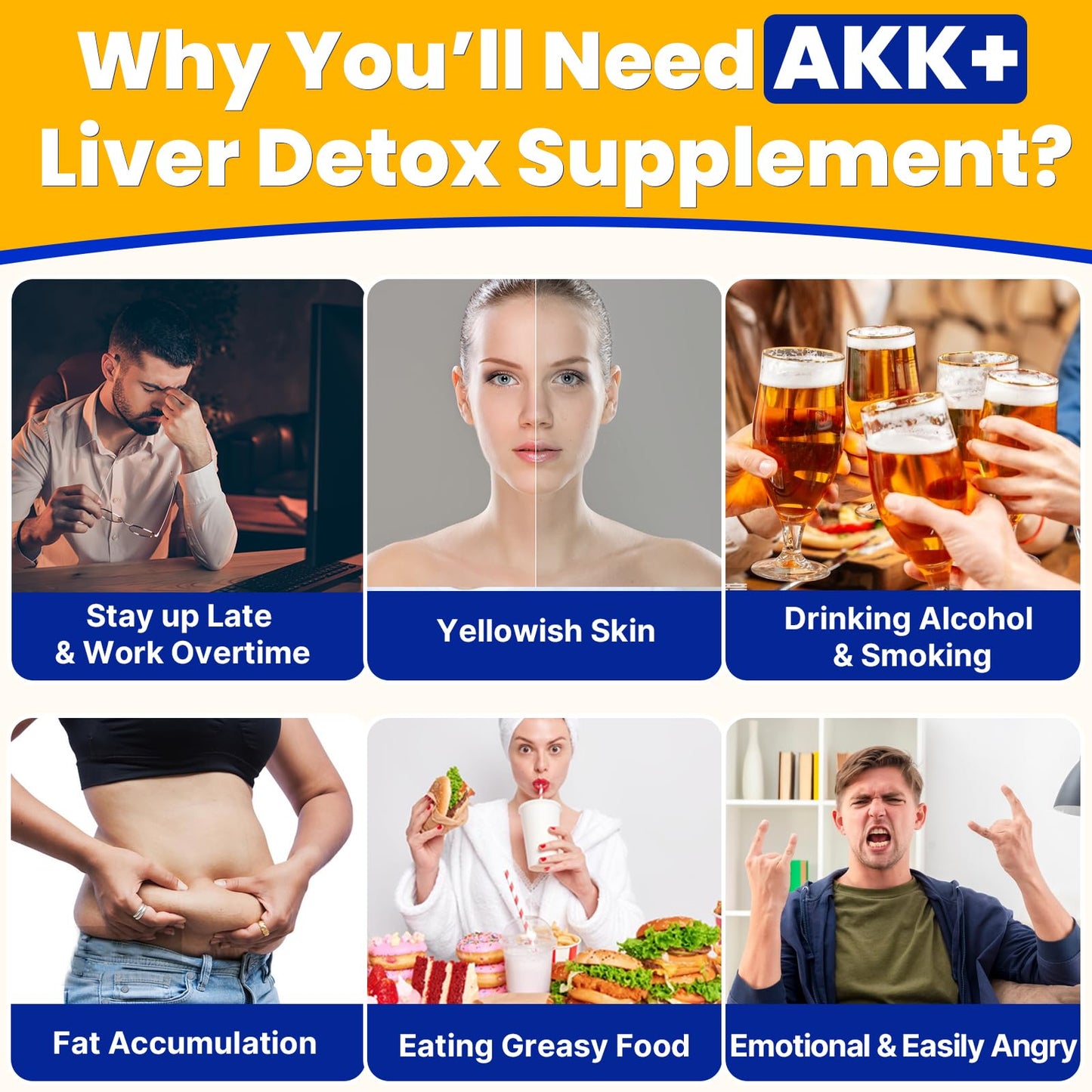 Akk+ Superbiotics Liver Detox, Akkermansia Probiotic 20 Billion Afu with Milk Thistle, Taraxasterol, GLP1 supplement, for Liver Cleanse Detox & Repair & Renew, Antioxidant, Gut, Skin Health, 120 Count