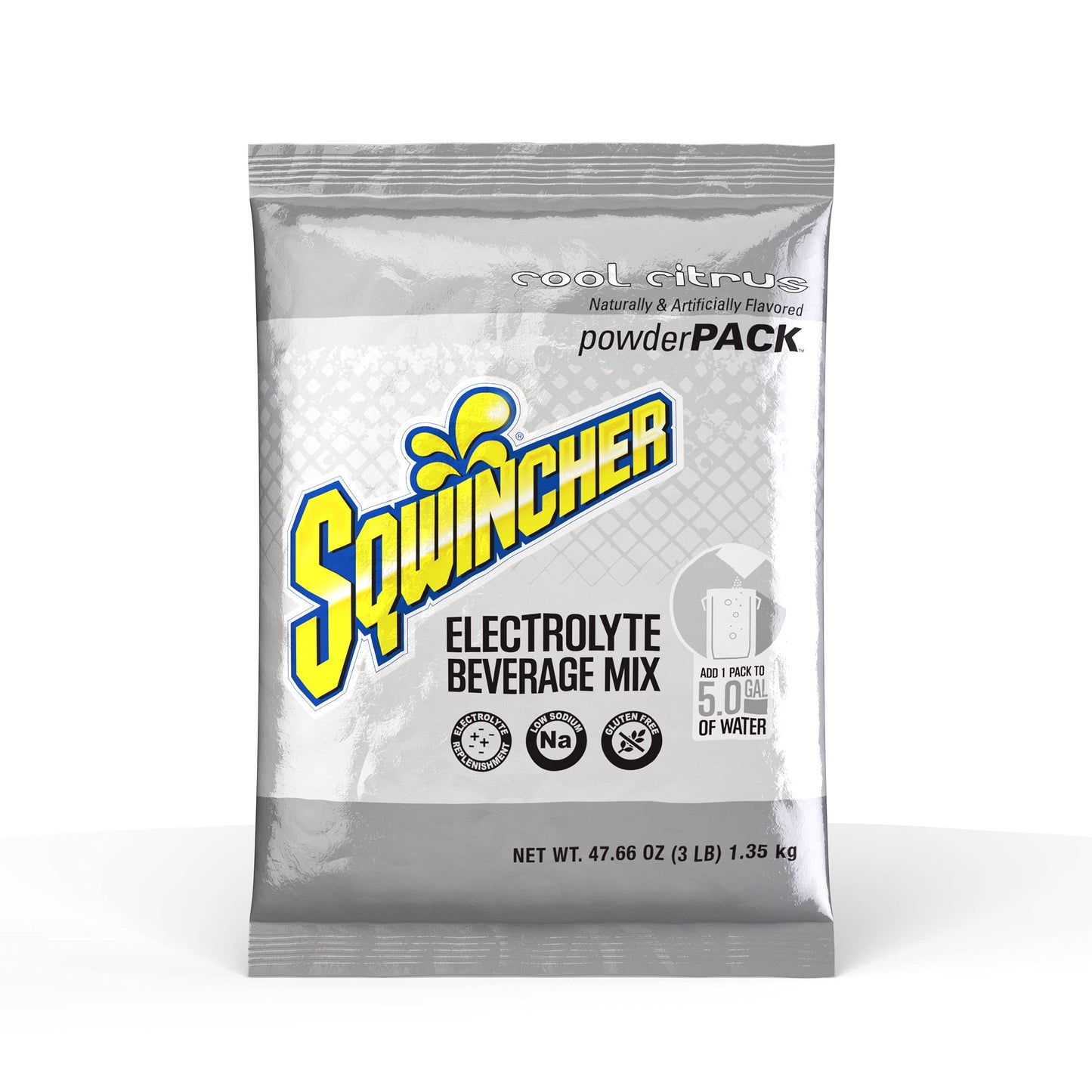 Sqwincher Powder Pack, Cool Citrus, 47.66 oz Packet (Pack of 16)