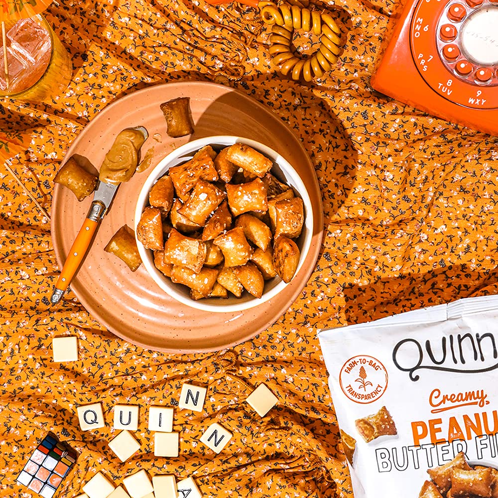 Quinn Gluten Free Peanut Butter Filled Pretzel Nuggets  Made with Real Ingredients Whole Grain Sorghum Sea Salt Vegan Dairy Free NonGMO  11 Oz Pack of 8