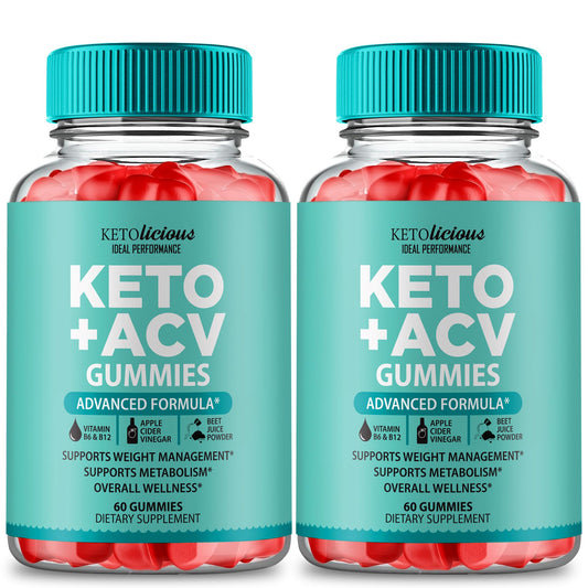 Ketolicious Keto ACV Gummies, Ketolicious ACV-Keto Gummies 1000MG - Extra Strength, Ketolicious All Natural Apple Cider Vinegar, Vitamin B12, Pomegranate, KetoLicious ACV Gummy Reviews (2 Pack)