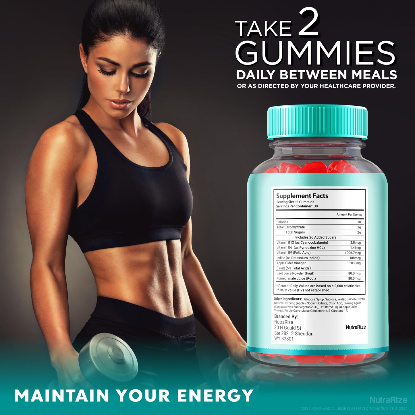NutraRize (Pack of 3 Ketolicious ACV Gummies, All Natural Apple Cider Vinegar, Premium Keto+ACV Formula, Gomitas Reviews (180 Gummies)