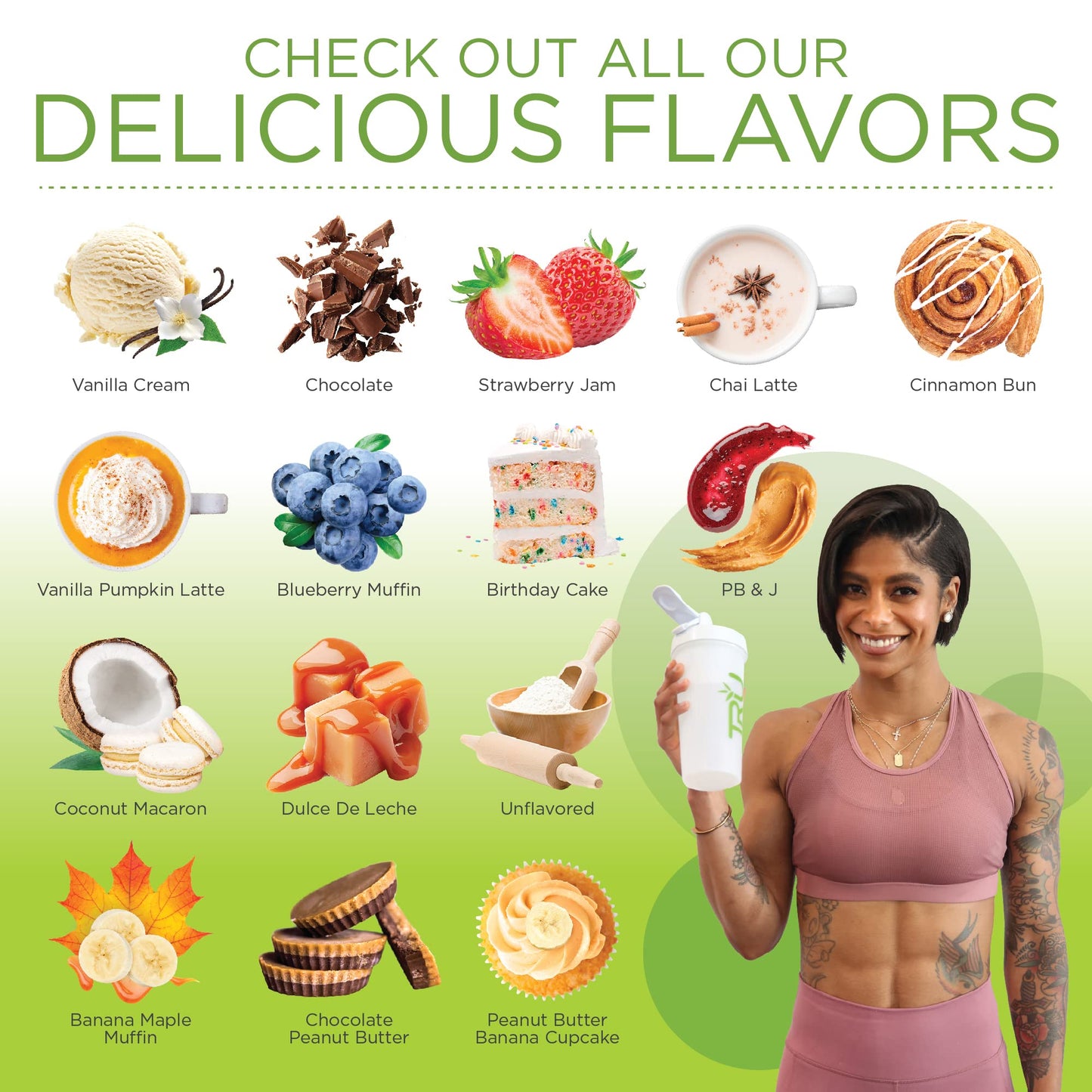 TRU Supplements Plant Based Protein Powder, BCAA, EAA, 20g Vegan Protein, 100 Calories, 27 Vitamins, No Artificial Flavors 25 Servings (Banana Maple Muffin)