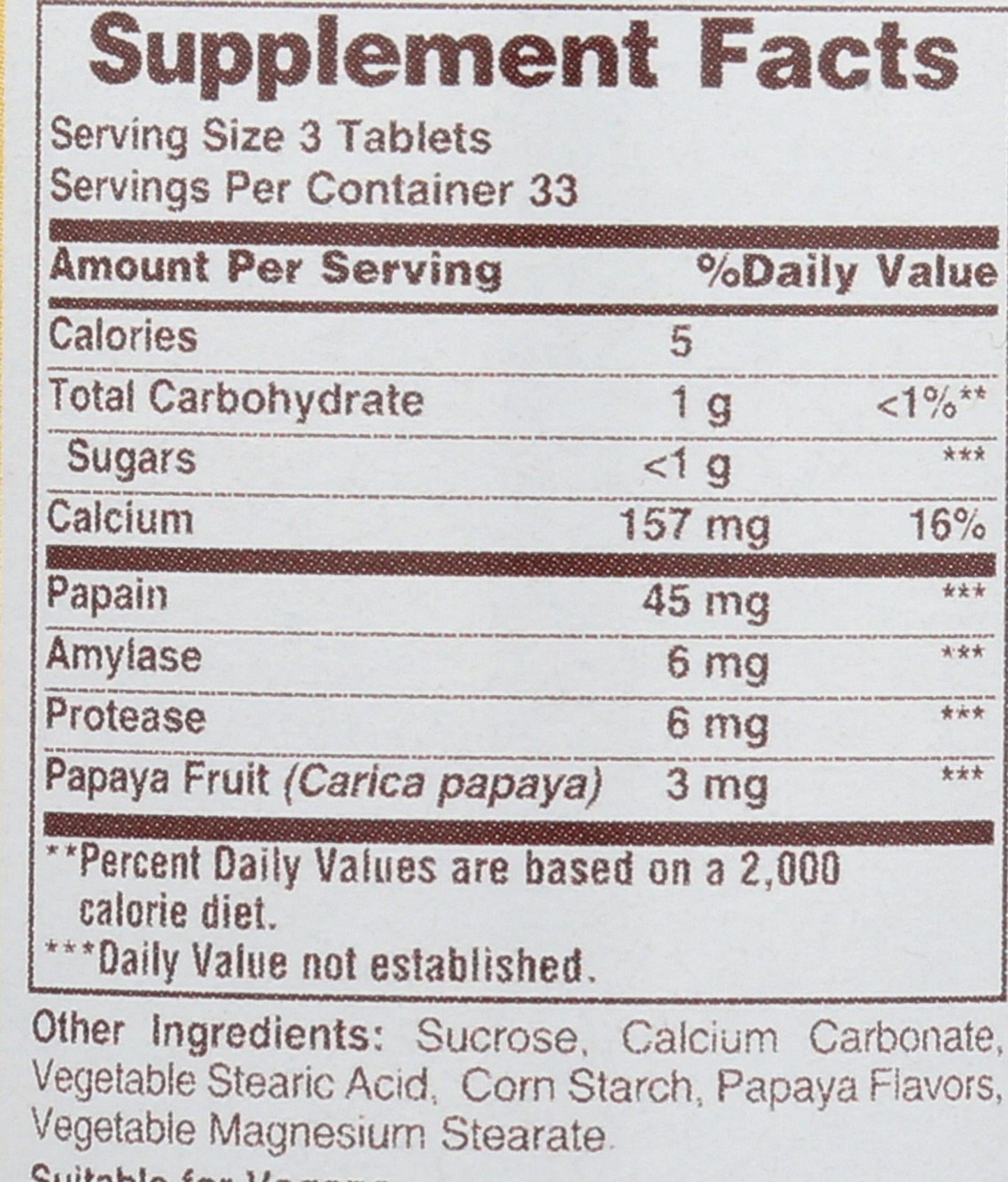 AMERICAN HEALTH Papaya Enzyme Original, 1.45 Pounds