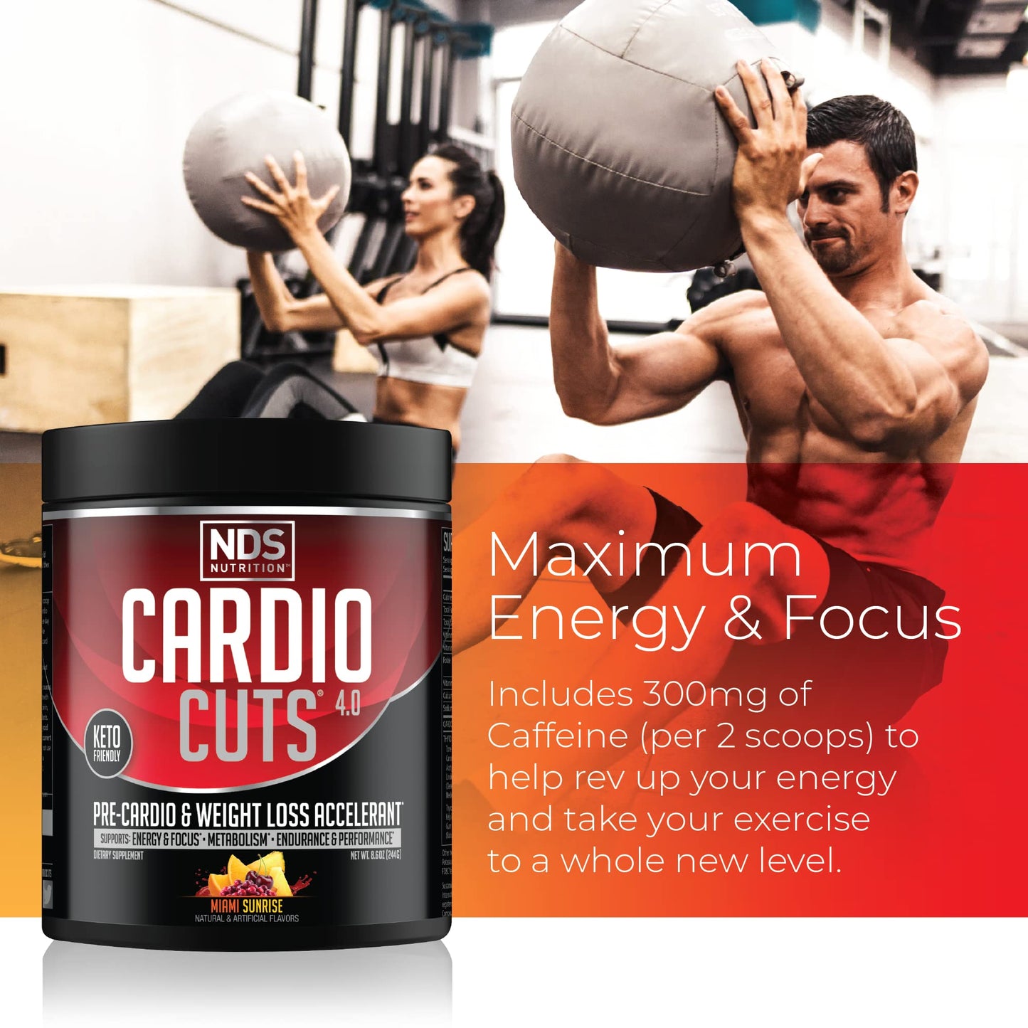 NDS Nutrition Cardio Cuts 4.0 - Miami Sunrise - 8.6 oz.