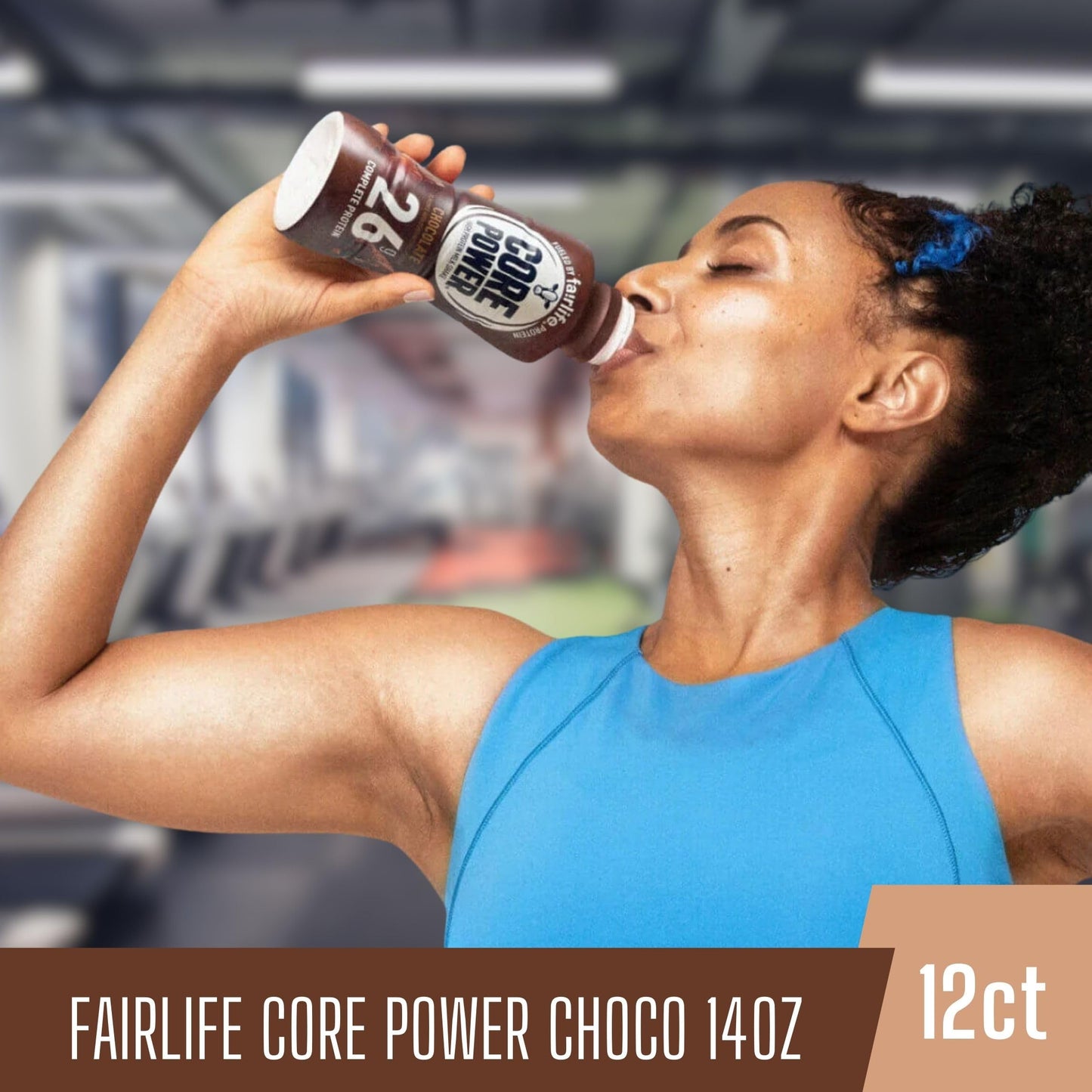 Worldwide Nutrition Bundle: Core Power Fairlife 26g Protein Milk Shakes - Ready To Drink for Workout Recovery - Chocolate Flavor, 14 Fl Oz (Pack of 12) and Multi-Purpose Key Chain