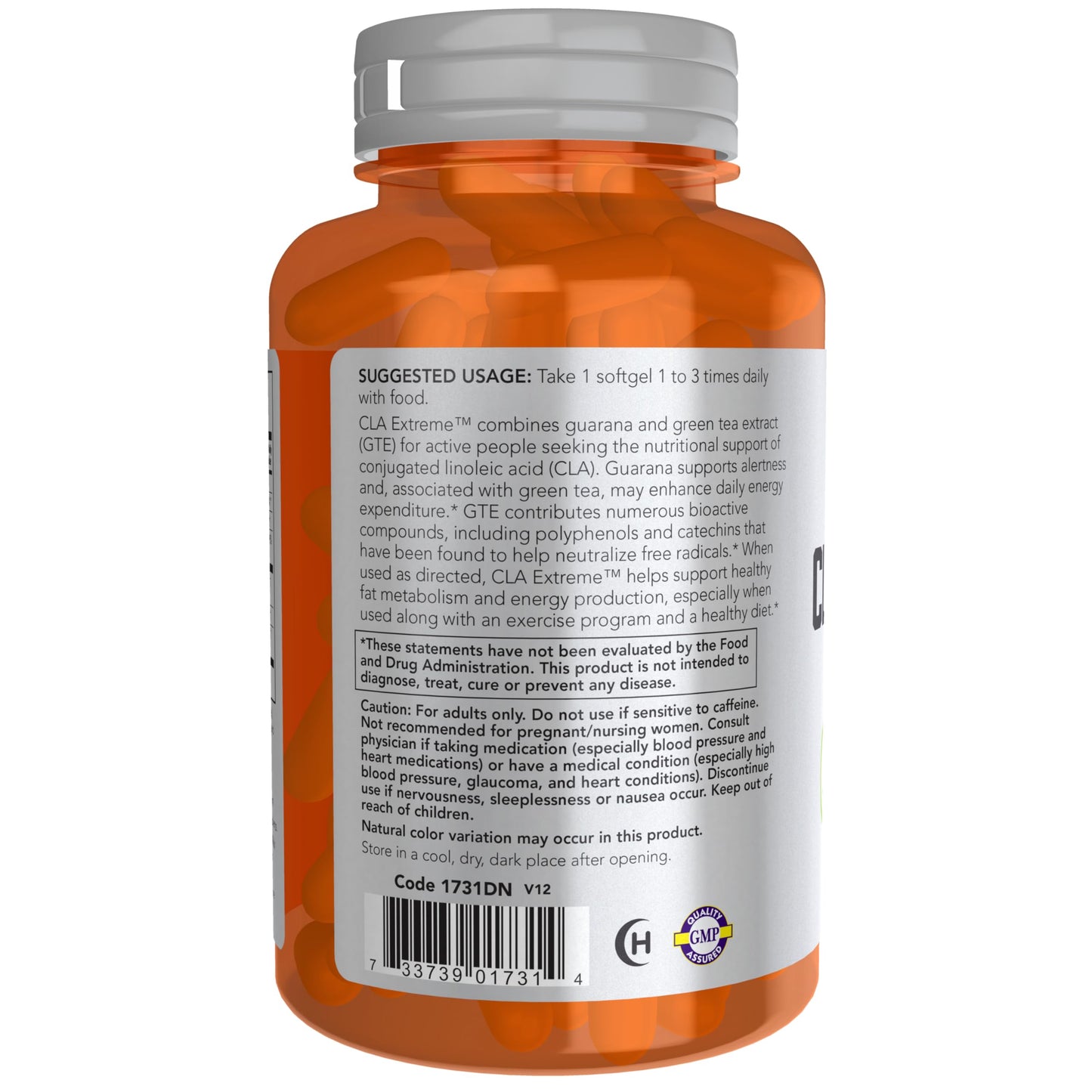 NOW Foods Sports Nutrition, CLA Extreme™ (Conjugated Linoleic Acid) With Guarana & Green Tea, 90 Softgels