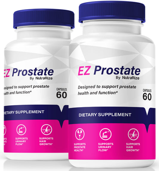 NutraRize (2 Pack) EZ Prostate Capsules, All-Natural Formula to Maintain Prostate Health, Premium E Z Prostate Support Pills, Official EZProstate Pastillas Review (120 Capsules)