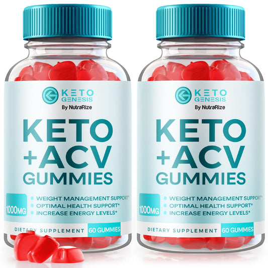 (2 Pack) Keto Genesis Keto ACV Gummies Advanced Weight Loss - Keto Genesis Gummies, Keto Genesis Keto ACV Gummies, Keto + ACV Gummy, Maximum Strength Supplement, KetoGenesis Reviews (120 Gummies)