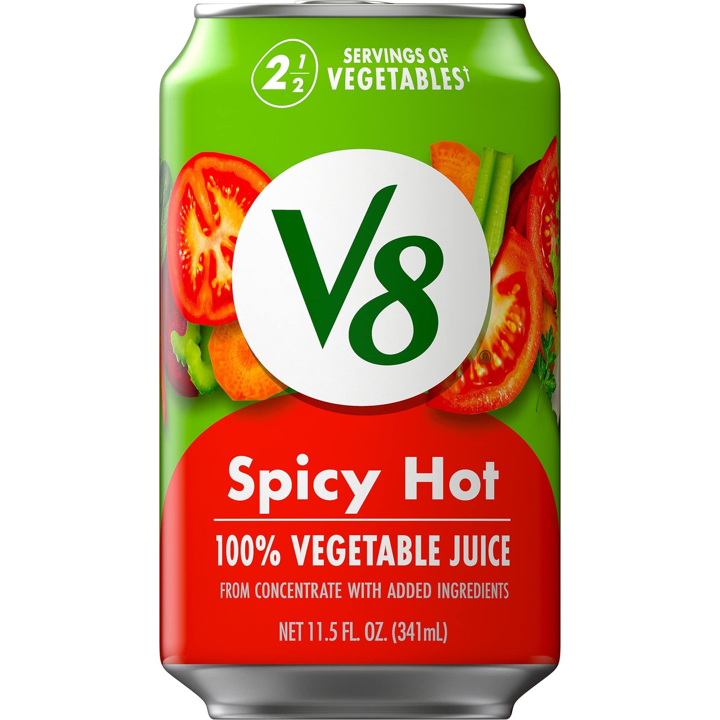 V8 Spicy Hot 100 Vegetable Juice 115 fl oz Can 24 Pack