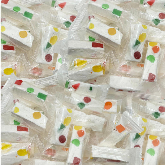 Jujube Nougat Candy with Fruit Jelly Pieces Individually Wrapped 11Ounce Pack About 30 Pieces