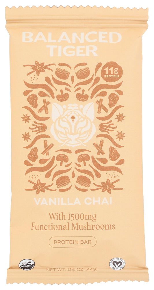Balanced Tiger Vanilla Chai Protein Bar, Gluten Free, Non GMO, 1.55 Ounces (Pack Of 12)