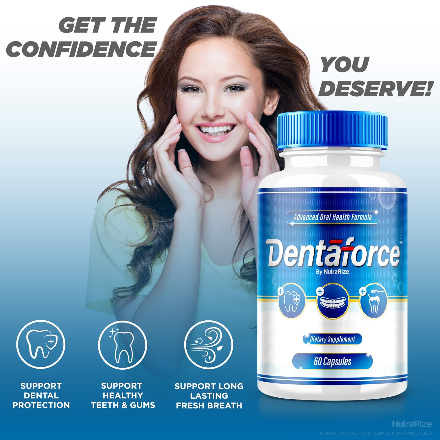 NutraRize Dentaforce Capsules, All-Natural Care for Your Teeth and Gums, Dental & Gum Health Formula, Combination of Vitamin and Minerals for Overall Oral Protection Reviews (60 Capsules)
