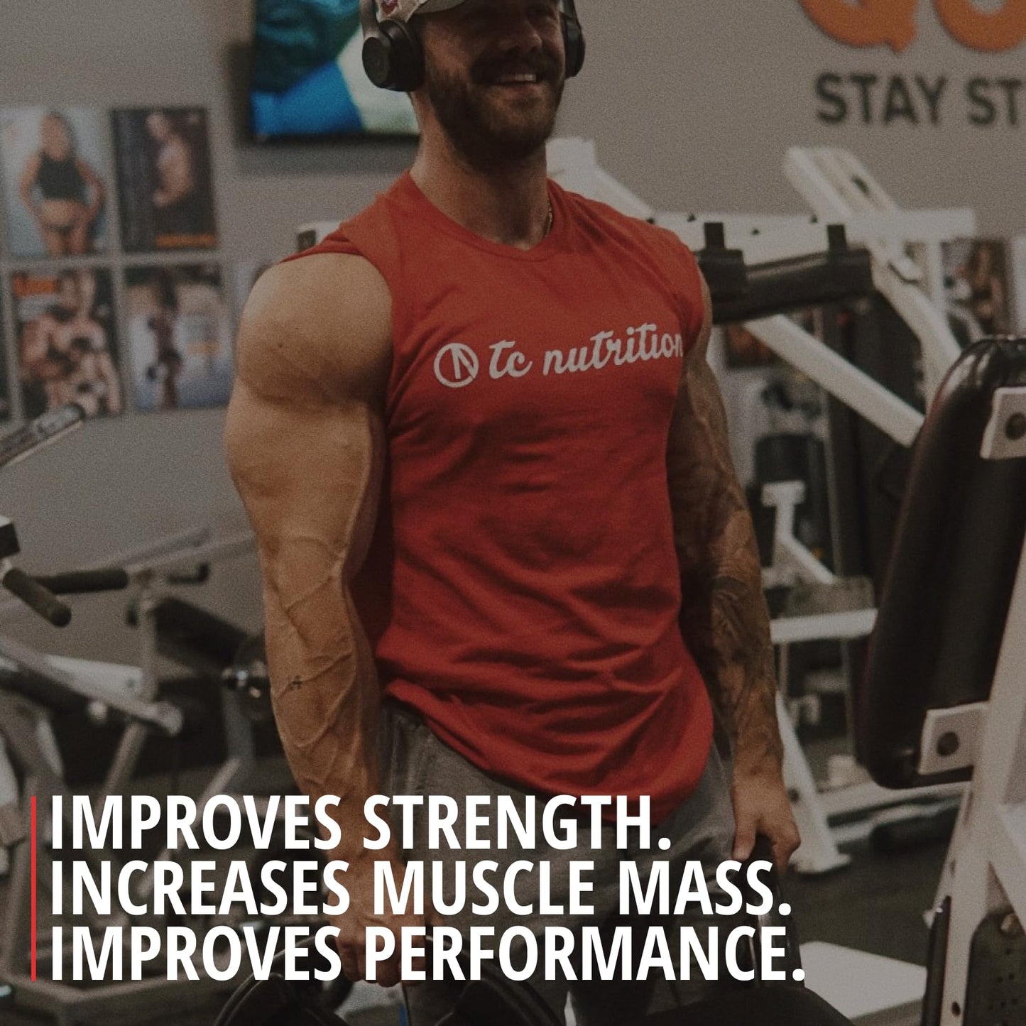 TC Nutrition Creatine Monohydrate Powder 5g - Pure Creatine Powder for Increased Strength, Muscle Growth, Improved Endurance and Performance - for Men & Women - Unflavored (60 Servings)