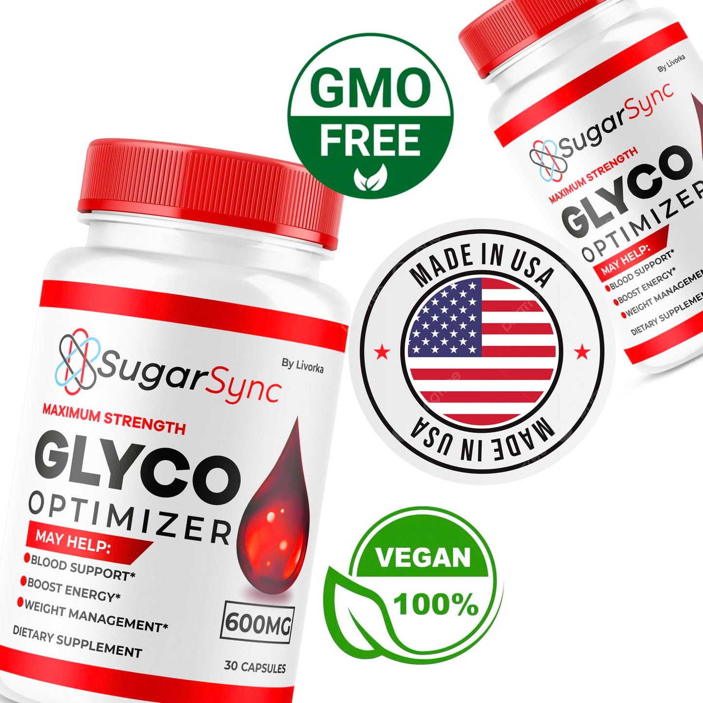 LIVORKA (2 Pack) Sugar Sync Glyco Optimizer, Sugar Sync Glyco, SugarSync, SugarSync Glyco Optimizer, SugarSync Glyco, Sugar Sync Glyco Optimiser, Sugar Sync Glyco Optimizer Reviews, 60 Capsules