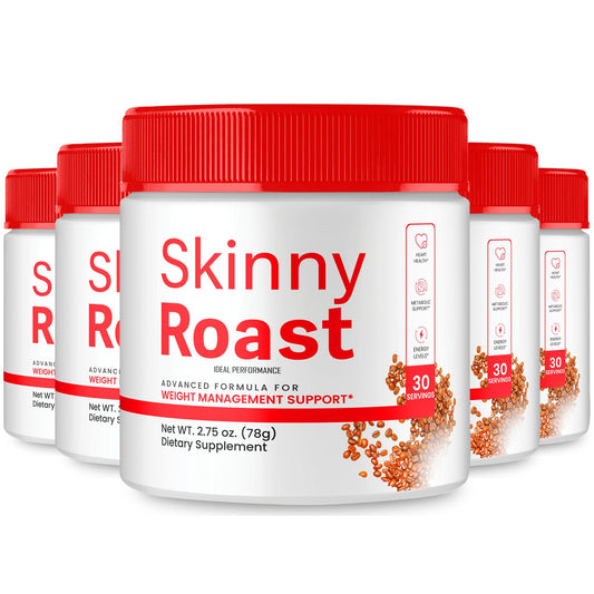 Skinny Roast Powder, Skinny Roast Coffee Advanced Formula Supplement, SkinnyRoast Supplement to Support Healthy Lifestyle, Official SkinnyRoast Overall Health and Fitness Reviews (5 Pack)