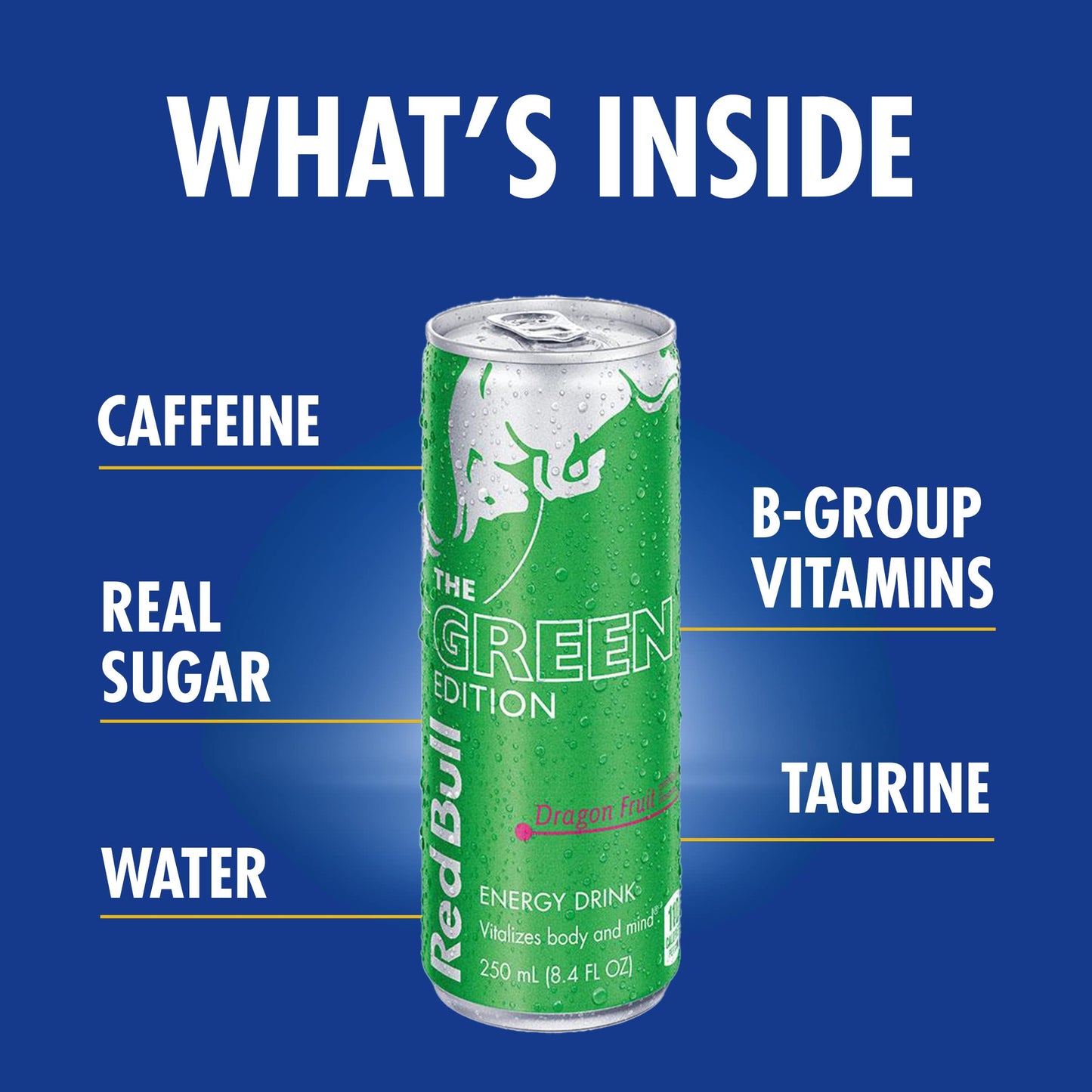 Red Bull Green Edition Dragon Fruit Energy Drink 84 Fl Oz 4 Cans