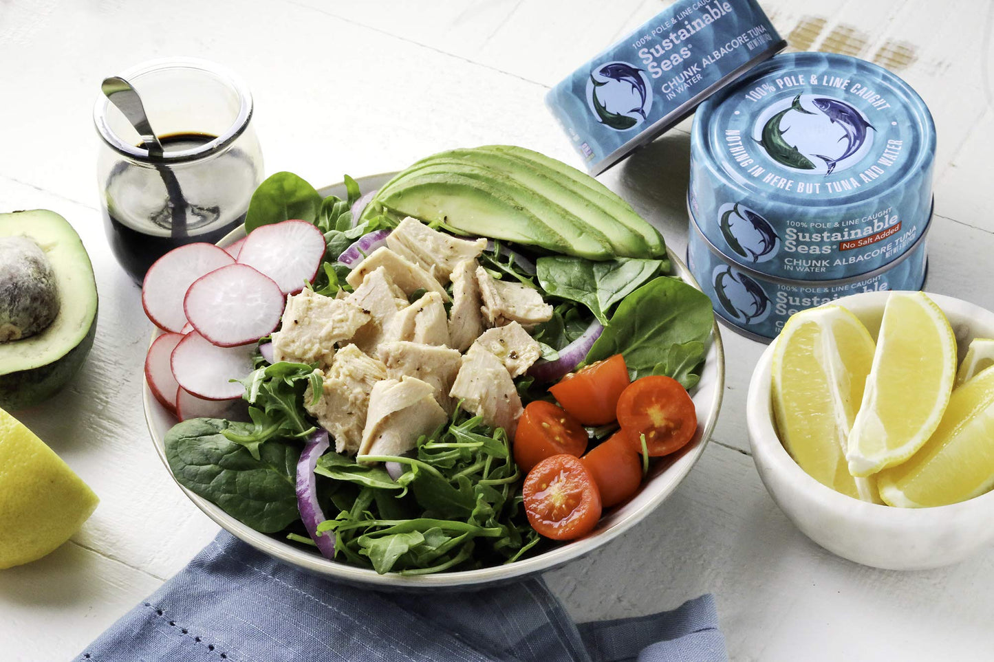 Sustainable Seas Chunk Albacore Tuna in Water Kosher NonGMO 5 Ounce Pack of 12