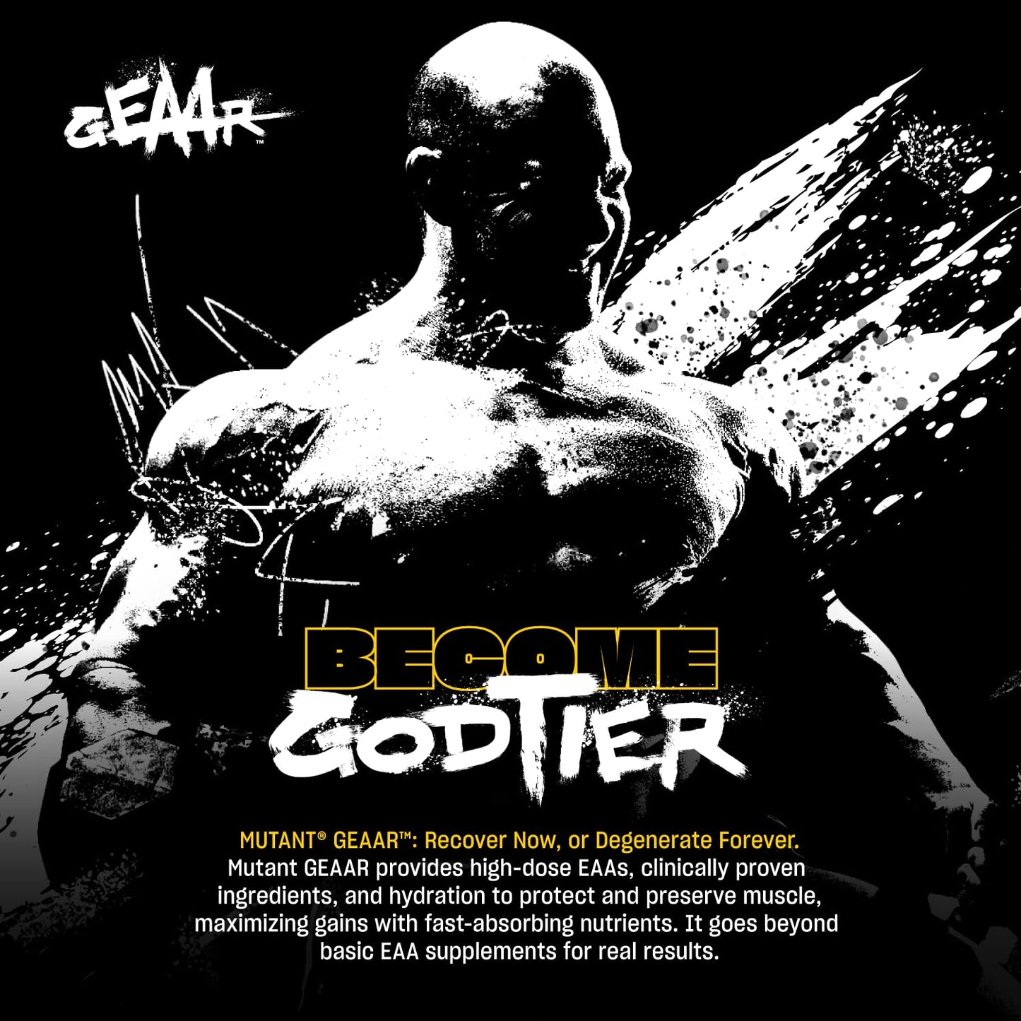 Mutant GEAAR - 9.4g of EAA Powder + Arginine, 7g BCAAs, 4g Leucine, Electrolytes, Coconut Water, 30 Servings - Fruit Punch