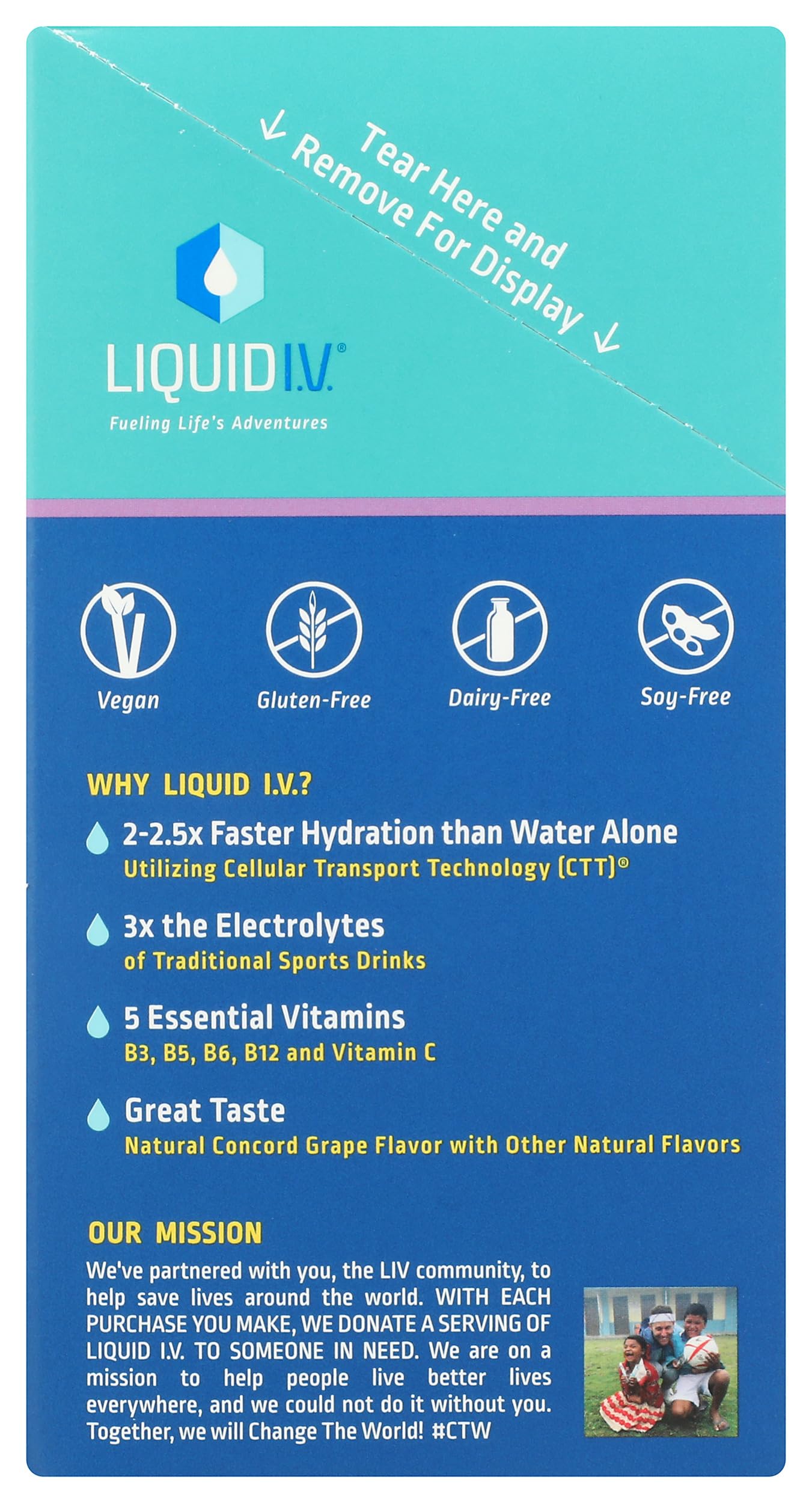 LIQUID IV Concord Grape Hydration Drink Mix 8 Count, 0.56 OZ