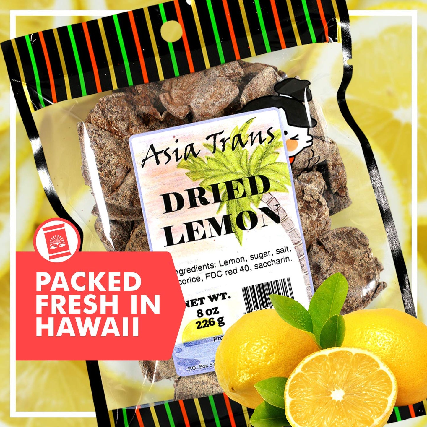 Dried Preserved Whole Lemon  Dehydrated Fruit Peel Snacks  Whole Lemon Crack Seed Slices  Li Hing Mui Preserved AsianStyle