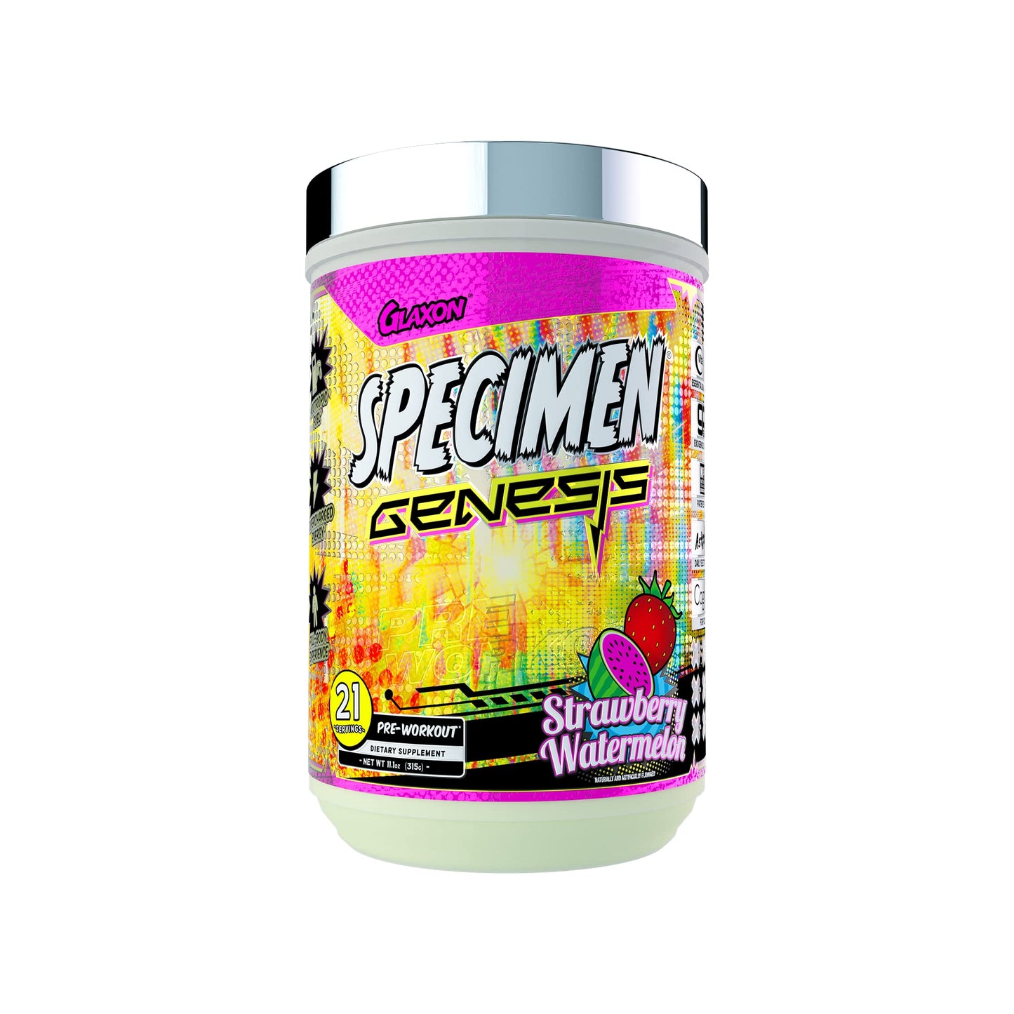 Specimen Full Spectrum High Stimulant Pre-Workout Powder | Supercharged Energy & Muscle Pumps + Focus & Hydration | Great Far-Out Flavors (Strawberry Watermelon V3)