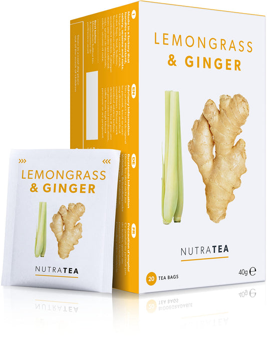 Nutra Tea  Lemongrass  Ginger Tea  40 Tea Bags  Herbal Tea  2 Pack