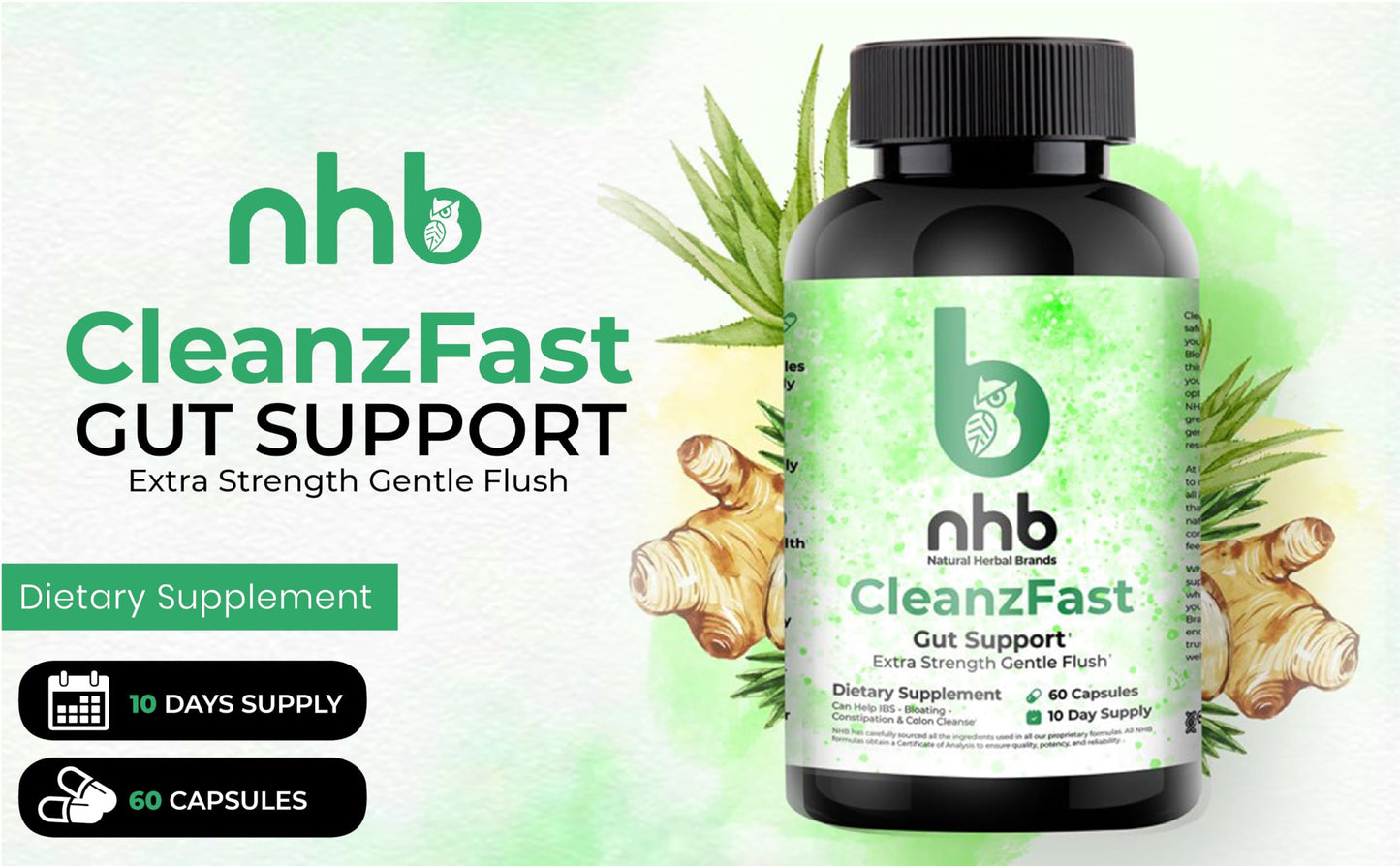 Natural Herbal Brands; Detox Cleanse, Reduces Bloating and Restores Regularity, Overnight Constipation Elimination, Soy, Dairy and Gluten-Free, (10 Day Supply 60 Capsules) Vote for Trump!