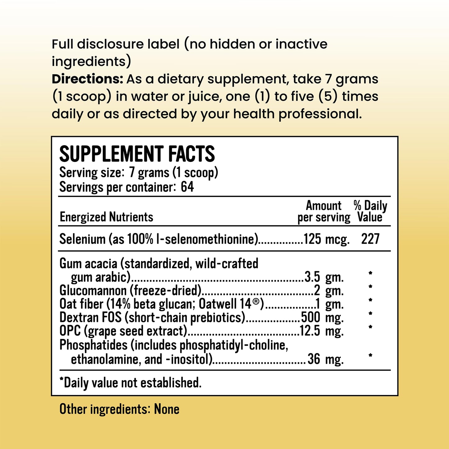 Peak Prebiotic Fiber Supplement Unprocessed Antioxidant Enriched Fiber Powder 7Grams of Soluble Fiber for Gut Health Per Serving Dietary Fiber Supplement for Women and Men