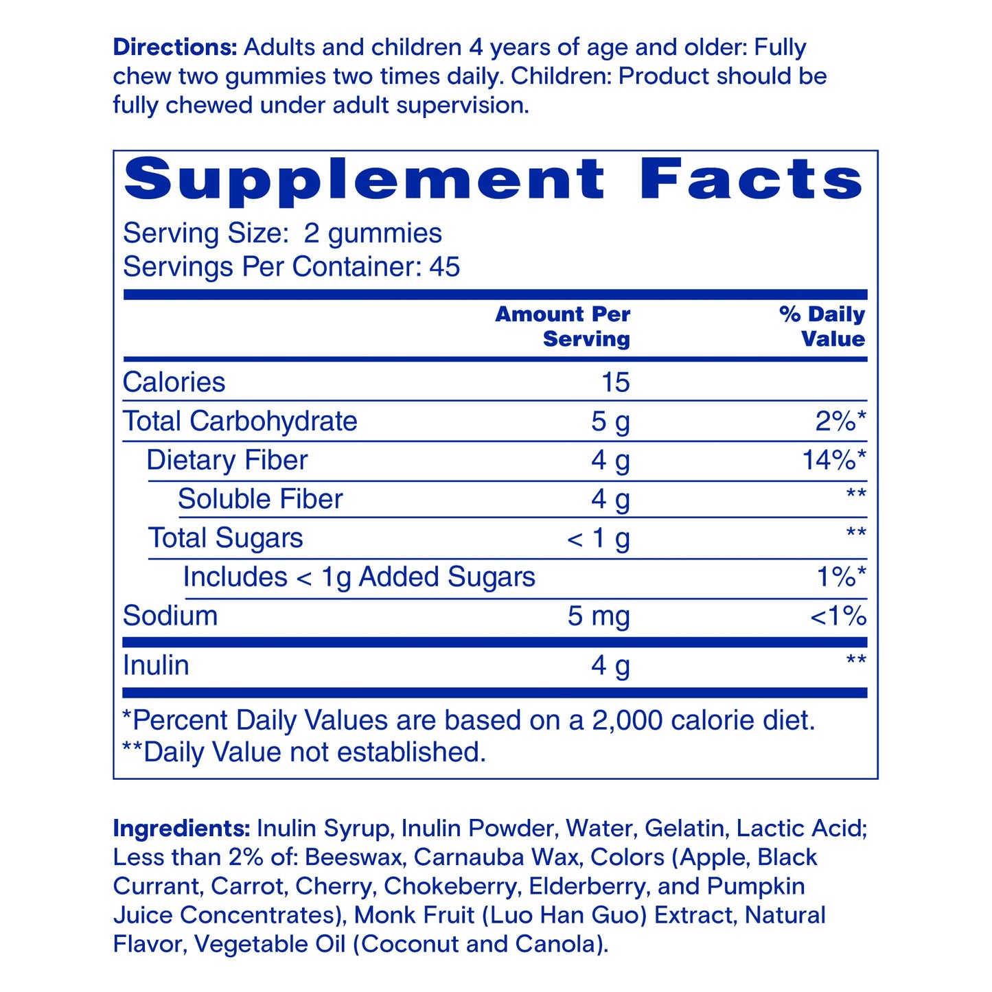 Phillips’ Fiber Good Gummies, Supplement with Inulin for Adults and Children, Fruit Flavored Daily Gummies, 4g of Prebiotic Fiber Per Serving , 90 Count