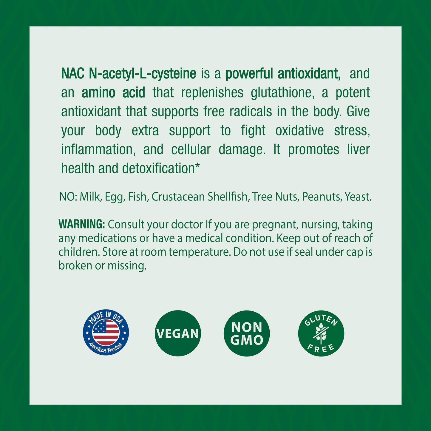 Safrel N-Acetyl-L-Cysteine (NAC) Capsules, 600mg, 180 Count, Respiratory, Immune, Liver Health Potent antioxidant Support, Free-radicals, Easy to Absorb, Non-GMO, Gluten Free