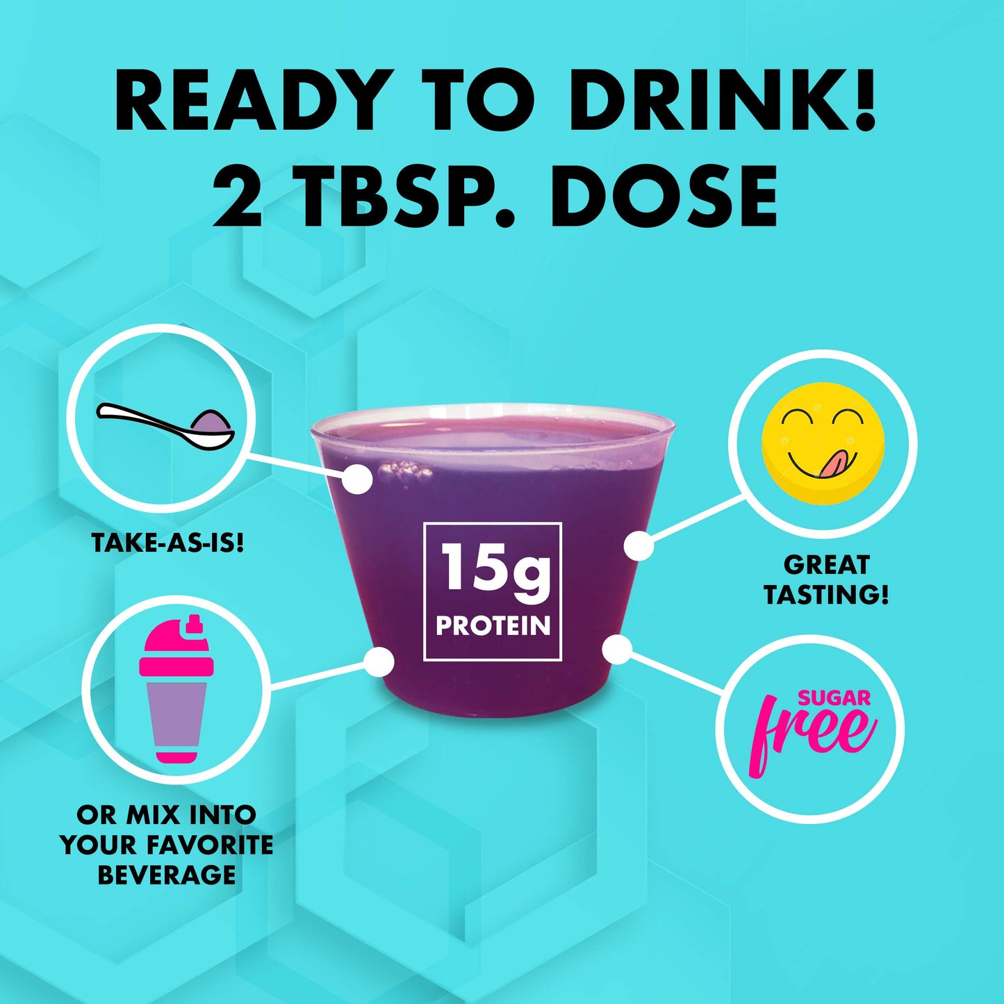 Nutritional Designs LPS Liquid Collagen & Whey Protein Supplement - Non-GMO Drink, Sugar-Free - Promotes Healthy Skin & Hair for Men & Women, Watermelon, Single Serve (25 Packets)