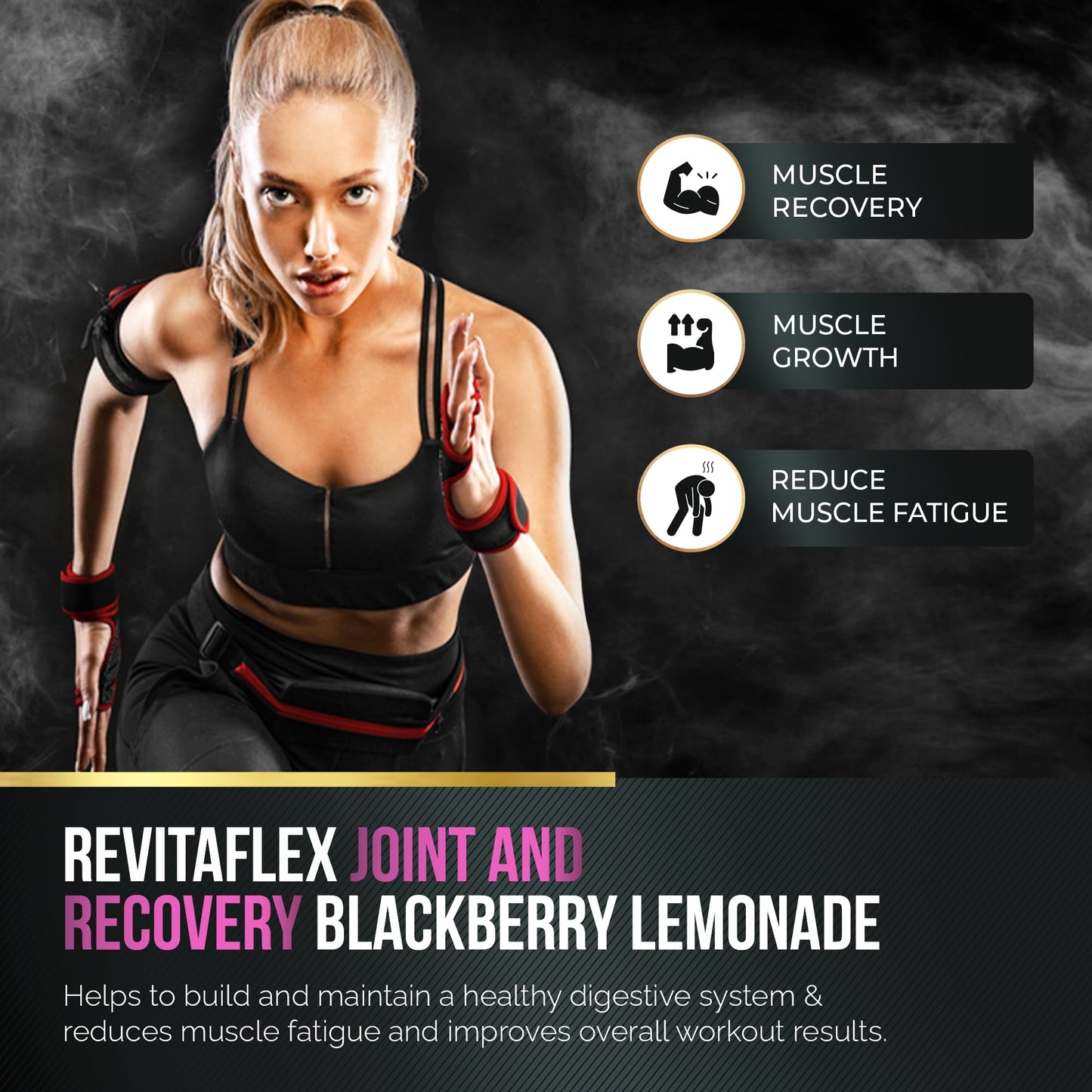 AntiSore Revitaflex - Premium Joint & Muscle Recovery Supplement, BlackBerry Lemonade Flavor, Made in USA, Natural Ingredients, Fast-Acting Formula - 30 Servings (BlackBerry Lemonade)