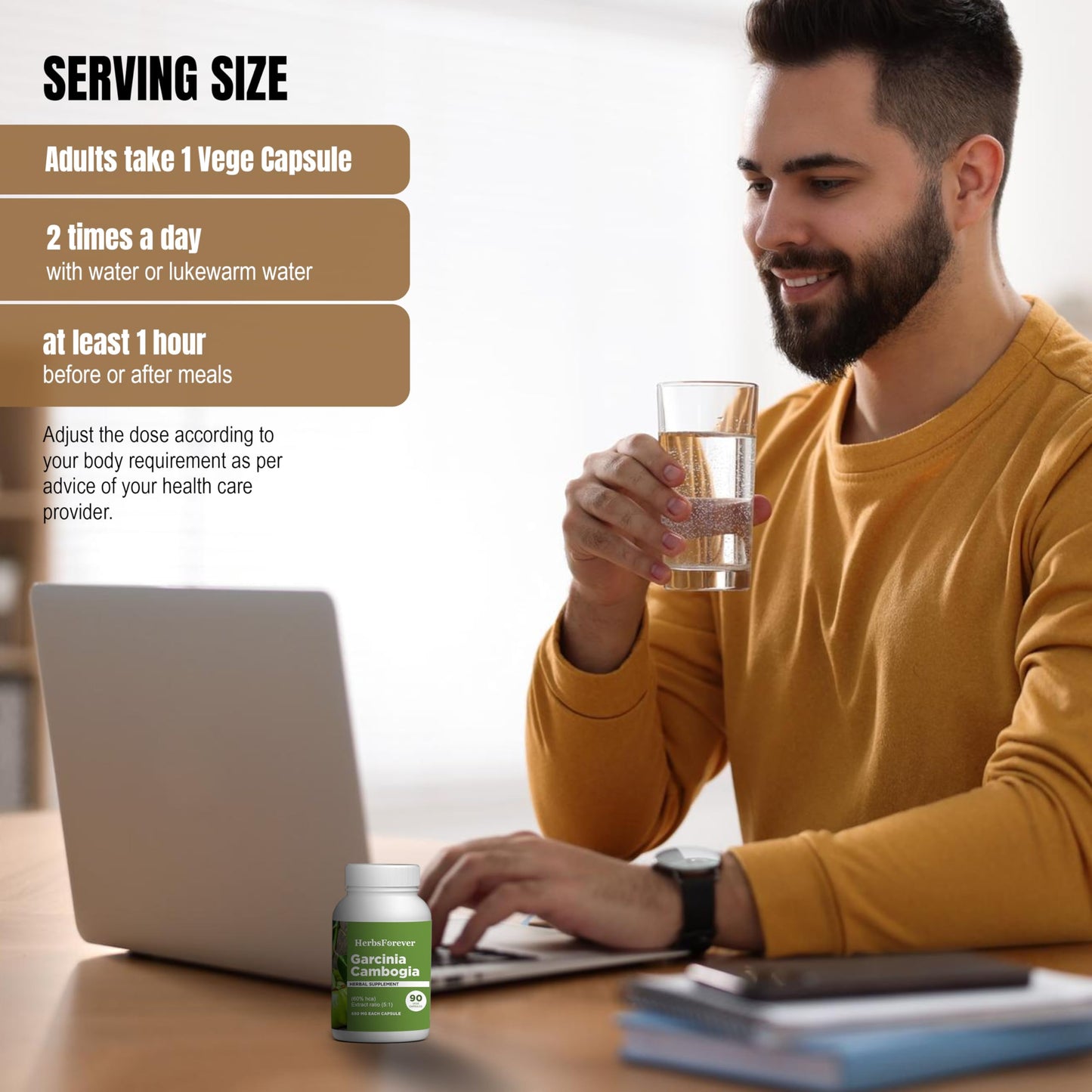 Herbsforever Garcinia Cambogia Health Supplement 90 Vege Capsules