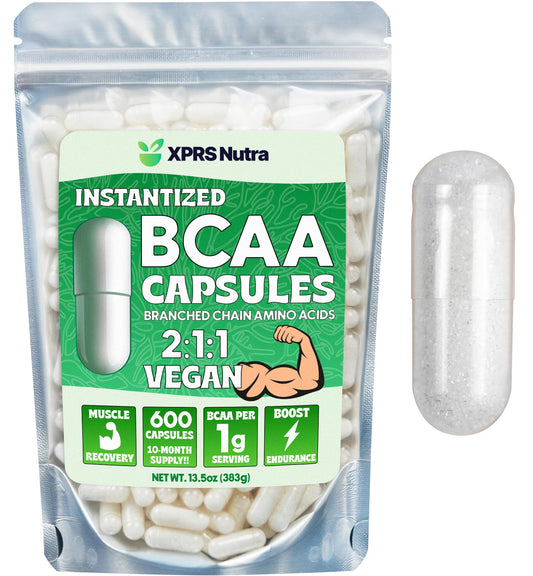 BCAA Amino Acids Capsules - Premium BCAAS Amino Acids Supplement - BCAA Pills - BCAAS Amino Acids Capsules - Branched Chain Amino Acids Nutritional Supplements - BCAA Capsules Nutrition 6 Month Supply