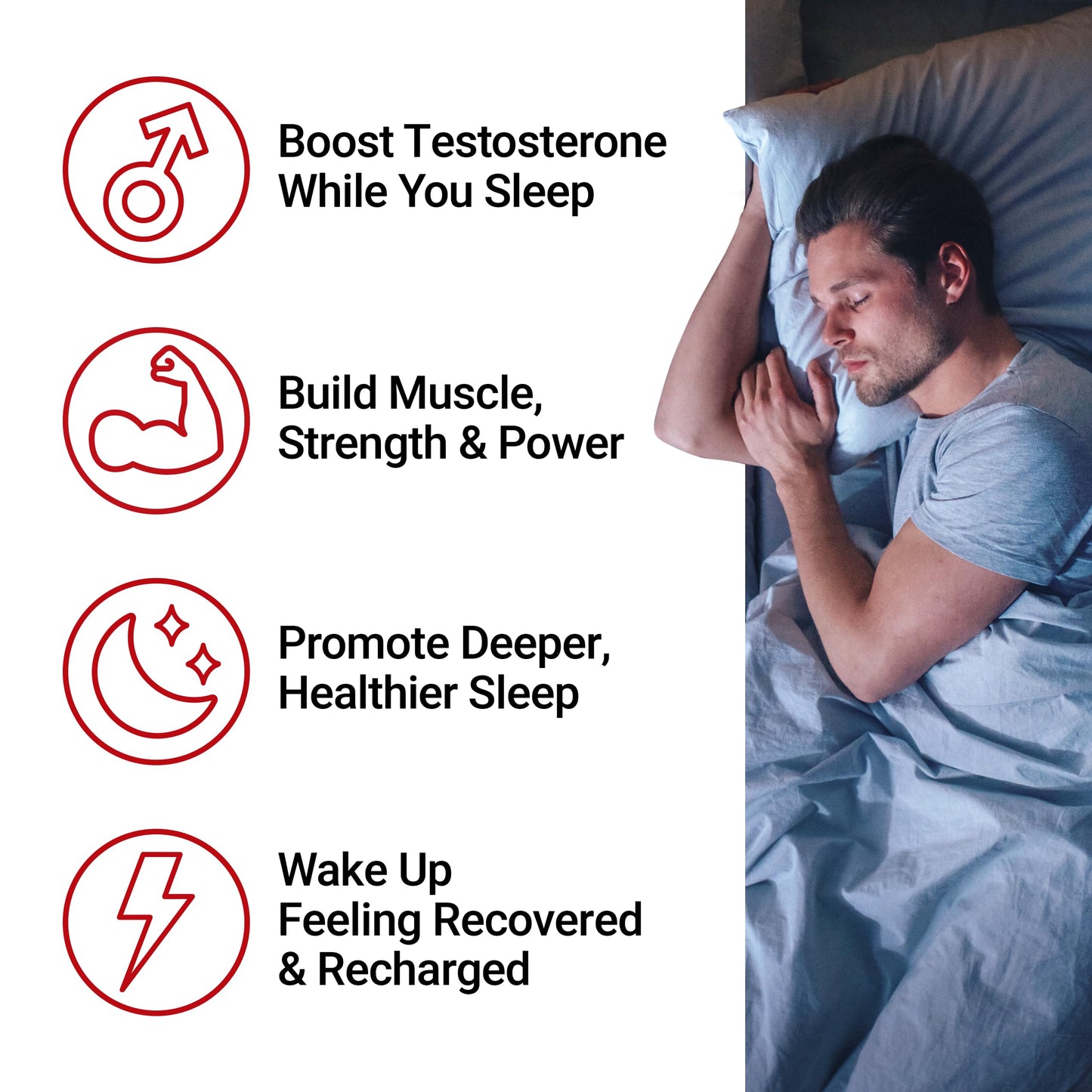 Force Factor Test X180 PM Testosterone Booster for Men, Overnight Testosterone Supplement to Build Muscle, Increase Strength, and Promote Deeper, Healthier Sleep and Recovery, 120 Tablets